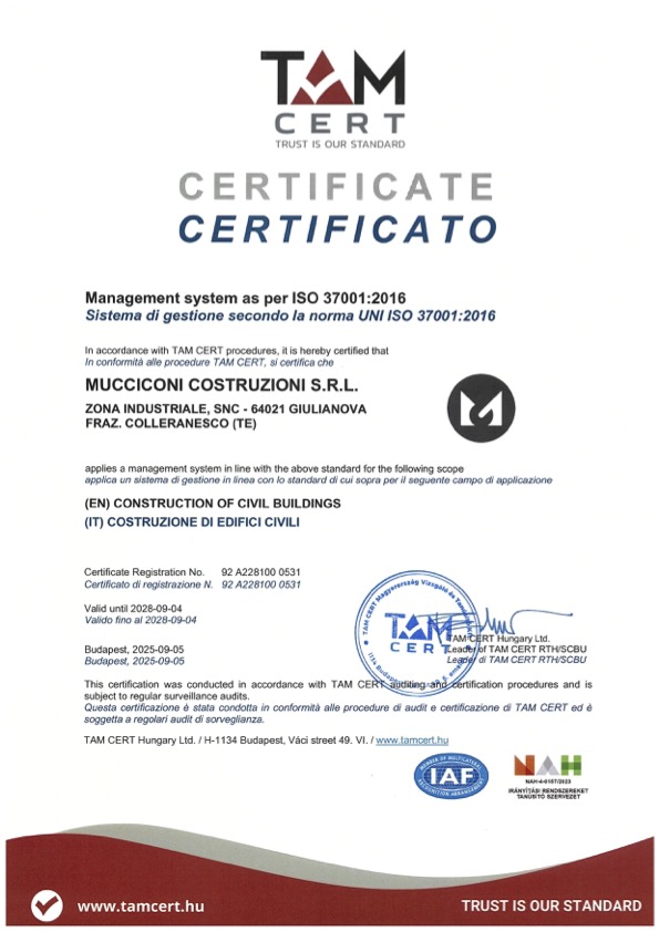 Certificazione Gestione Ambientale ISO 14001 Impresa Edile Mucciconi